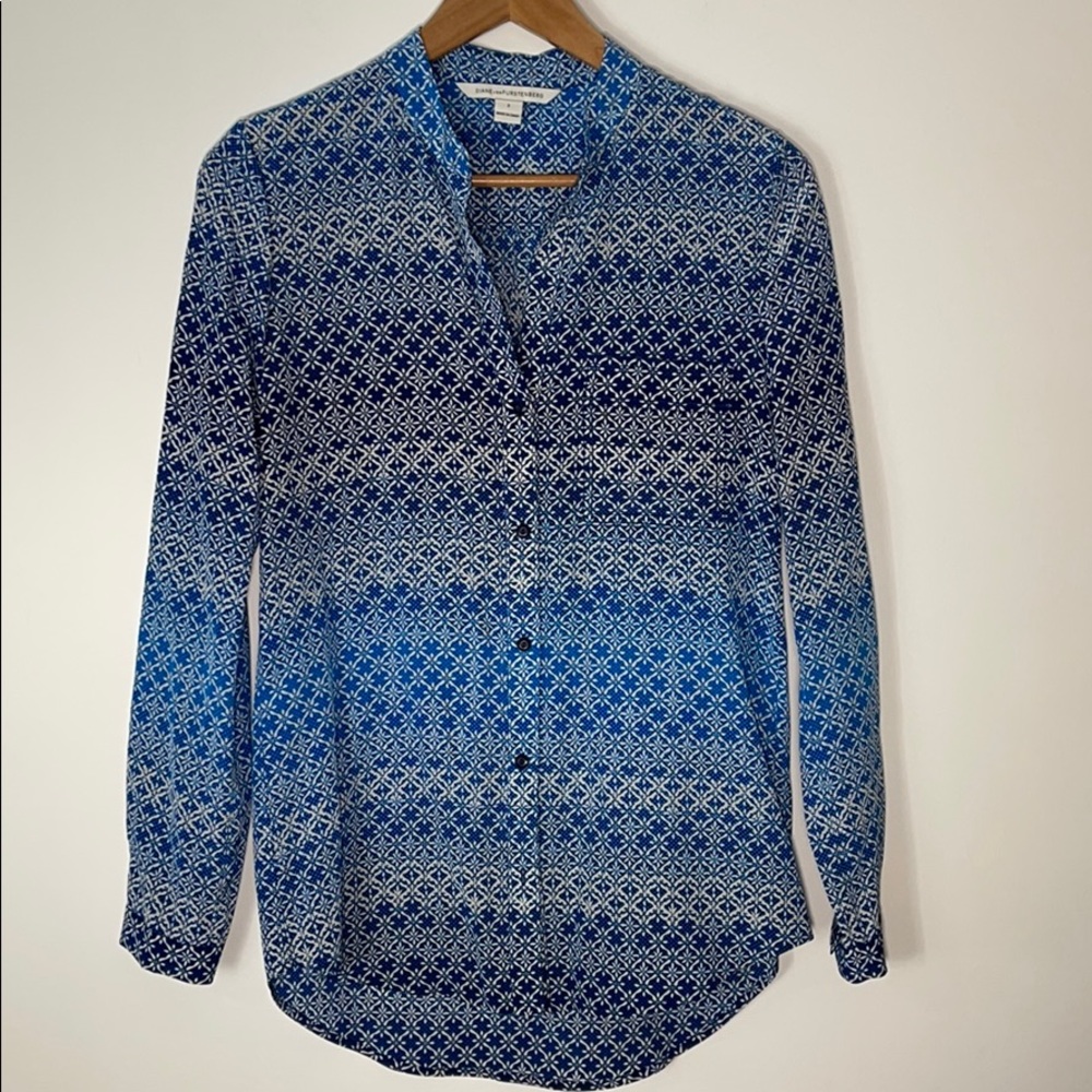 Diane von furstenberg Lorelei silk shirt size 2